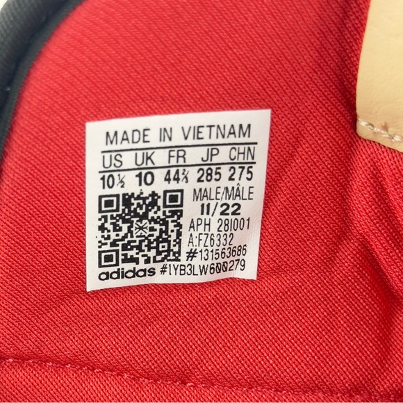 Men’s Adidas Originals Rivalry High Leather Basketball Shoes White Red Size 10.5 - Picture 9 of 9